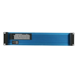 D Value D-213-MATX-BLUE, Blue Bezel, 1x 5.25&quot;, 2x 3.5&quot; Drive Bays, No PSU, microATX, Black/Blue, 2U Chassis