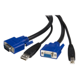 SVUSB2N1_15, 15 ft 2-in-1 Universal USB KVM Cable