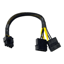 AD202 2x 4-pin Molex Male to 8-pin EPS12V P8 PSU Adapter Cable