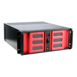 D Storm D-400-6SE-RD, Red Bezel, 6x 5.25&quot;, 4x 3.5&quot; Drive Bays, No PSU, ATX, Black/Red, 4U Chassis