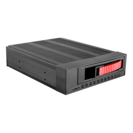 T-7M1-SATA Black/Red SAS/SATA 6 Gb/s Hot Swap Module, 1x 3.5-in HDD, 1x 5.25-in Bay, Aluminum