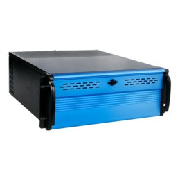 D2-400-7-BLUE, Blue Bezel, 7x 5.25&quot;, 2x 3.5&quot; Drive Bays, No PSU, ATX, Black/Blue, 4U Chassis