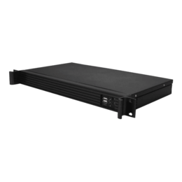 D-118V2-ITX, 2x 2.5&quot;, No PSU, Mini-ITX, Black, 1U Chassis
