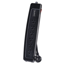 CSP604T, 6 Outlets, 4-ft cord, 125V/15A, Black, Surge Protector
