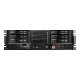 E306L-DE6BK, Black HDD Handle, 2x 5.25&quot;, 3x 3.5&quot; Drive Bays, 6x 3.5&quot; Hotswap Bays, No PSU, E-ATX, Black, 3U Chassis