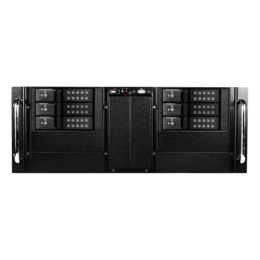 D Storm D410-DE6BK, Black HDD Handle, 6x 3.5&quot; Hotswap Bays, No PSU, E-ATX, Black, 4U Chassis