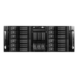 D Storm D410-DE15BK, Black HDD Handle, 15x 3.5&quot; Hotswap Bays, No PSU, E-ATX, Black, 4U Chassis