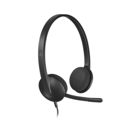 H340, USB, Black, Stereo Headset