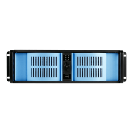 D Storm D-300L-BL-TS669, Blue Bezel, w/ 7&quot; Touch Screen LCD, 2x 5.25&quot;, 2x 3.5&quot; Drive Bays, No PSU, E-ATX, Black, 3U Chassis