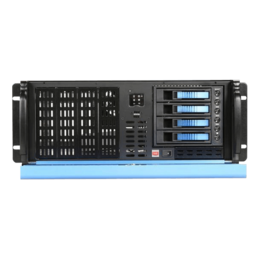 D Storm D2-407BL-B5BL, Blue Bezel, Blue HDD Tray, 4x 5.25&quot;, 2x 3.5&quot; Drive Bays, 5x 3.5&quot; Hotswap Bays, No PSU, ATX, Black/Blue, 4U Chassis