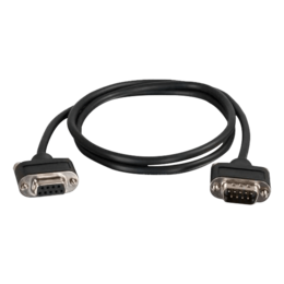 6ft Serial RS232 DB9 Cable with Low Profile Connectors M/F - In-Wall CMG-Rated