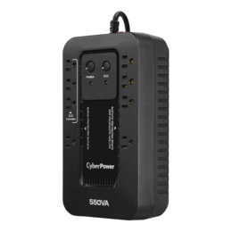 Ecologic EC550G, 550VA/330W, 120V, 8 Outlets, Black, Tower UPS