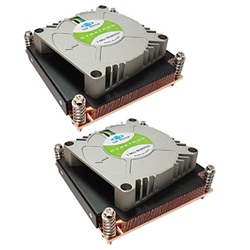 2 x G199 Socket 1366 Active 1U CPU Cooler, 6000 RPM, Copper