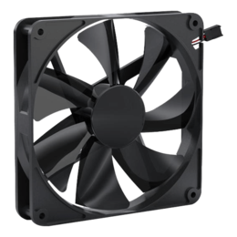 NB-BlackSilentPro PK-2 140mm, 1200 RPM, 54.74 CFM, 22 dBA, Cooling Fan