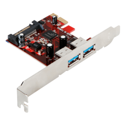 PCI-E 1x2.0 to 2-Port USB3.0