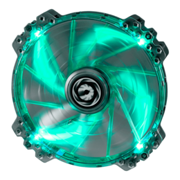 Spectre Pro 200mm, Green LEDs, 900 RPM, 148.72 CFM, 27.5 dBA, Cooling Fan