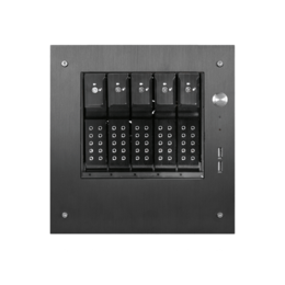 S-35-DE5BK, Black HDD Handle, 5x 3.5&quot; Hotswap Bays, 1x 2.5&quot; Drive Bay, No PSU, Mini-ITX, Black, Storage Mini Tower