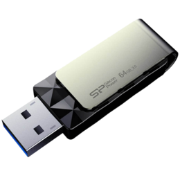 Blaze B30, 64GB, USB 3.0 Swivel Flash Drive, Black, Retail