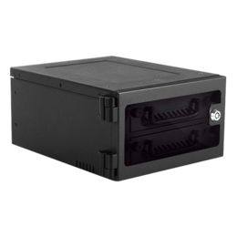 EAGE240TG-SAU3R, 2x 3.5/2.5&quot; Hotswap Bays, Power Brick Included, Black, RAID Mini Tower