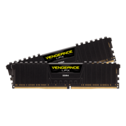 8GB Kit (2 x 4GB) VENGEANCE® LPX DDR4 2666MHz, CL16, Black, DIMM Memory