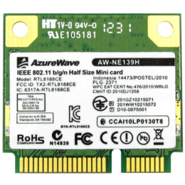 AW-NE139H IEEE 802.11b/g/n Wi-Fi Half Mini Card