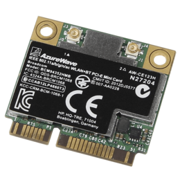 AW-CE123H / 802.11ac/n/b/g + Bluetooth 4.0 / Half-Size PCI-Express MiniCard