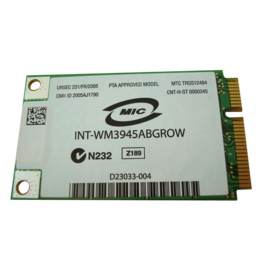 PRO/Wireless WM3945ABG 54Mbps 802.11a/b/g Mini PCI Express (PCI-E) Adapter