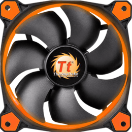 Riing 14 LED 140mm, Orange LEDs, 1400 RPM, 51.15 CFM, 28.1 dBA, Cooling Fan