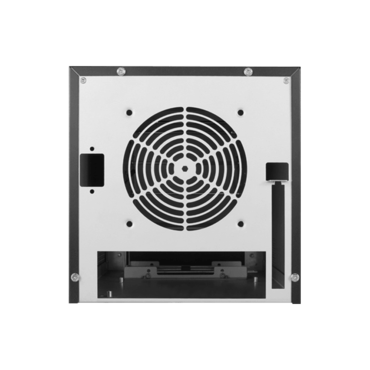 S-35-DE4WB, Wood Look Bezel, 4x 3.5&quot; Hotswap Bays, 1x 2.5&quot; Drive Bay, No PSU, Mini-ITX, Black, Storage Mini Tower