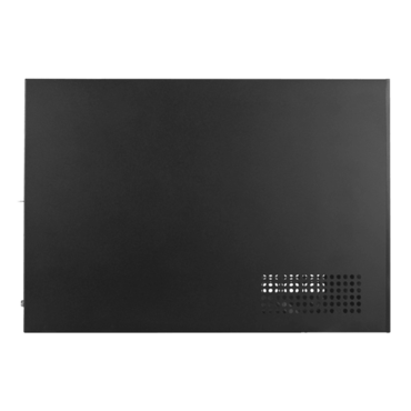 S-35-DE4WB, Wood Look Bezel, 4x 3.5&quot; Hotswap Bays, 1x 2.5&quot; Drive Bay, No PSU, Mini-ITX, Black, Storage Mini Tower