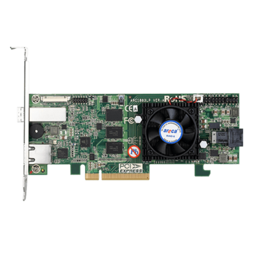 ARC-1883LP, SAS 12Gb/s, 8-Port, PCIe 3.0 x8, Controller with 2GB Cache, Includes 1x Internal HD MiniSAS (SFF-8643) to MiniSAS (SFF-8087) Cable