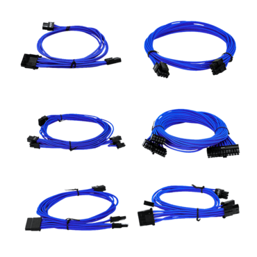 550-650 G2/G3/P2/T2 Light Blue Power Supply Cable Set (Individually Sleeved)