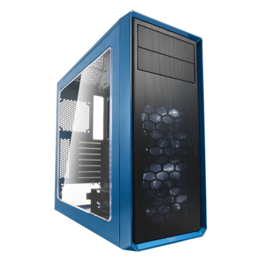 Focus G - Petrol Blue w/ Window, No PSU, ATX, Mid Tower Case