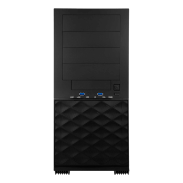 IW-PL052X.B3, 4x 5.25&quot;, 1x 3.5&quot; External Bays, 5x 3.5&quot;/2.5&quot; Internal Bays, No PSU, EEB, Black, Mid Tower Chassis - TAA Compliant