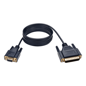 Null Modem Serial DB9 Serial Cable (DB9 to DB25 F/M), 6 ft. (1.83 m)