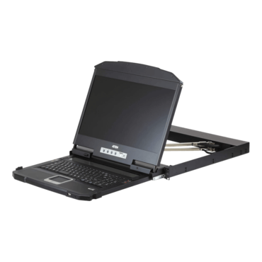 CL3800NW, 1U Ultra Short Depth Dual Rail WideScreen LCD Console (USB / HDMI / DVI / VGA)