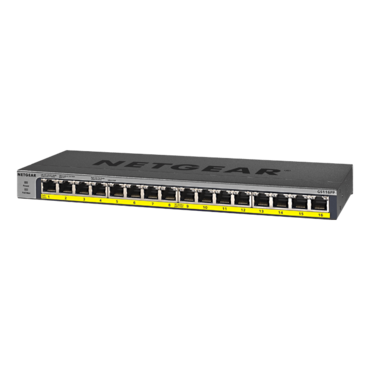 16-Port Gigabit Ethernet High-Power Unmanaged PoE+ Switch with FlexPoE (183W)