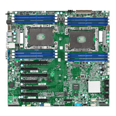 Tempest HX S7100 (S7100GM2NR), Intel C621, LGA 3647 / 2, DDR4-2666 1.5TB 3DS LRDIMM / 12, SATADOM / 2, VGA, GbLAN / 2, SSI EEB Retail