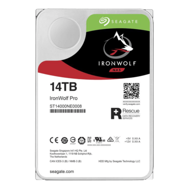 14TB IronWolf Pro ST14000NE0008, 7200 RPM, SATA 6Gb/s, 512e, 256MB cache, 3.5-Inch HDD