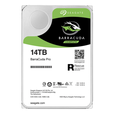 14TB BarraCuda Pro ST14000DM001, 7200 RPM, SATA 6Gb/s, 512e, 256MB cache, 3.5-Inch HDD