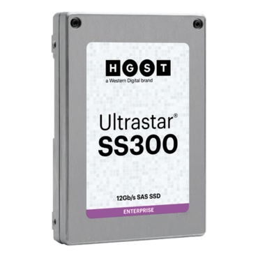 7.68TB Ultrastar DC SS300 15mm, 2100 / 1250 MB/s, 3D TLC NAND, SAS 12Gb/s, 2.5&quot; SSD