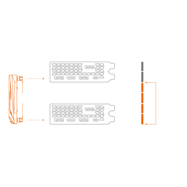 AORUS GeForce RTX NVLink™ Bridge (4 Slot Spacing) 80mm - For RTX 20 Series