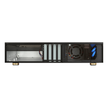 D-230HN-DT, Black HDD Handle, 3 x 3.5&quot; Hotswap Bay, No PSU, microATX, Black, 2U Desktop Chassis