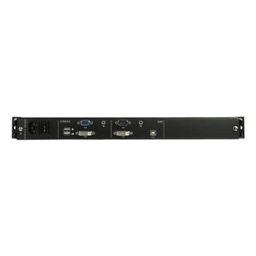 RKCOND17HD, Dual Rail Rackmount KVM Console HD 1080p - Single Port DVI/VGA KVM w/17&quot; LCD Monitor for Server Rack