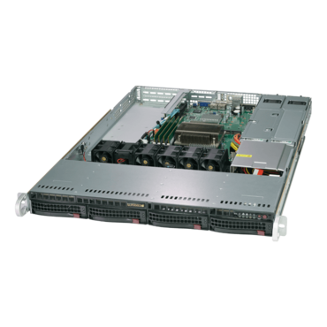 SuperServer 5019C-WR, 1U, Intel® C246, 4x 3.5&quot; SATA Hotswap, 4x DDR4, Dual 1Gb Ethernet, 500W Rdt PSU