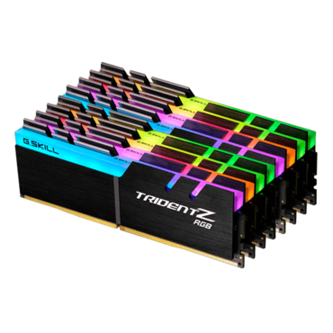 64GB Kit (8 x 8GB) Trident Z RGB DDR4 3000MHz, CL14, Black, RGB LED, DIMM Memory