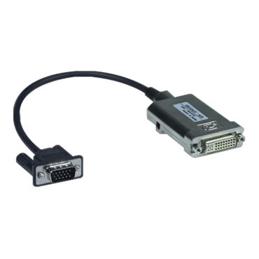 Digital DVI to analog VGA, female DVI-D input to male VGA output connectors