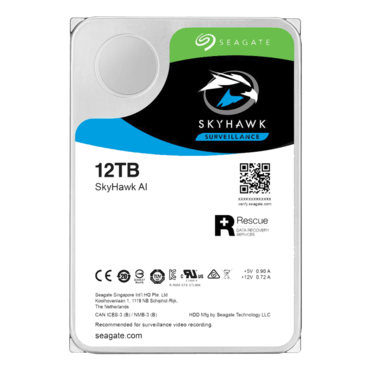 12TB SkyHawk AI ST12000VE0008, 7200 RPM, SATA 6Gb/s, 512e, 256MB cache, 3.5-Inch HDD