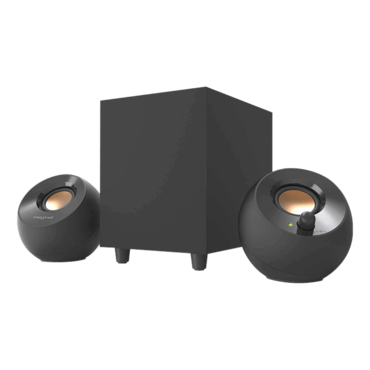 Pebble Plus (51MF0480AA000), 2.1 (8W), Wired, Black, Retail Speaker System