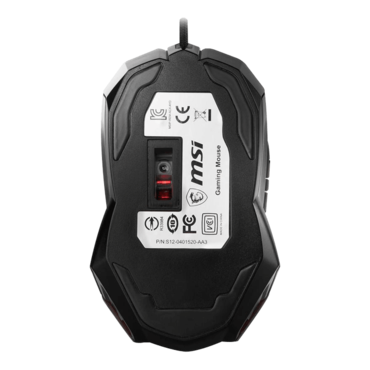 S12-0401520-AA3, Red, 6400-dpi, Wired, Black, Optical Gaming Mouse